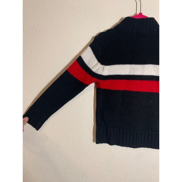 Sezzit Knit Sweater Quarter Zip Preppy Casual Y2K Retro Black Boys Size 4 - Picture 3 of 4